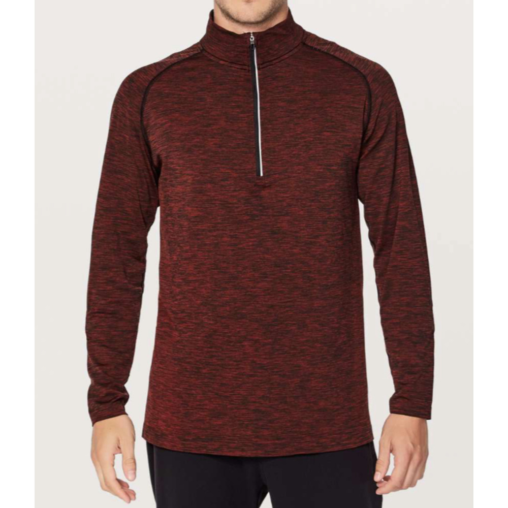 Lululemon Metal Vent Tech 1/2 Half Zip Burgundy Red Sz. Large